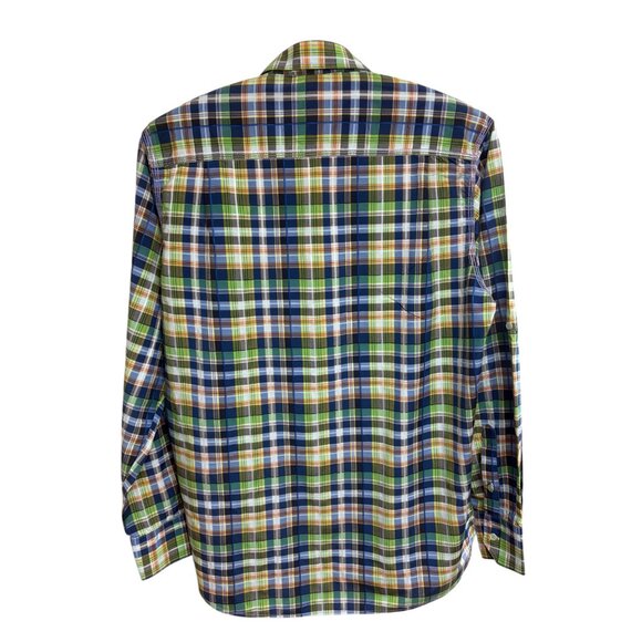 Luchiano Visconti‎ Plaid Cotton Modal Blend Button Down Shirt - Picture 6 of 9